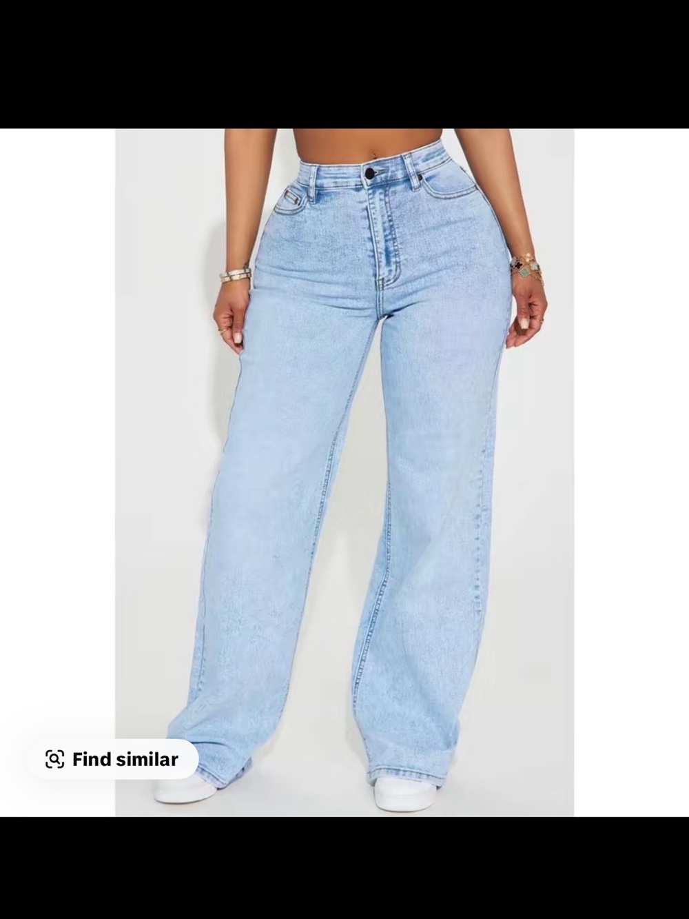 Fashion Nova High-Waisted Light Blue Wide-Leg Women’s Jeans